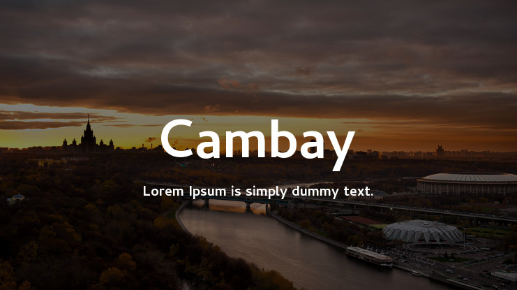 Пример шрифта Cambay #1