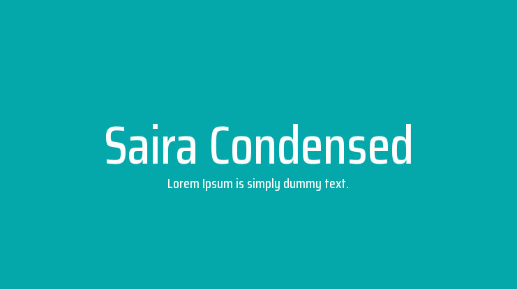 Пример шрифта Saira Condensed #1