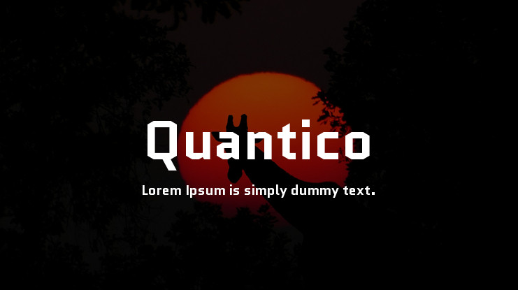 Пример шрифта Quantico #1