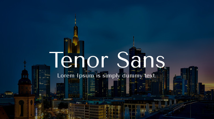 Пример шрифта Tenor Sans #1