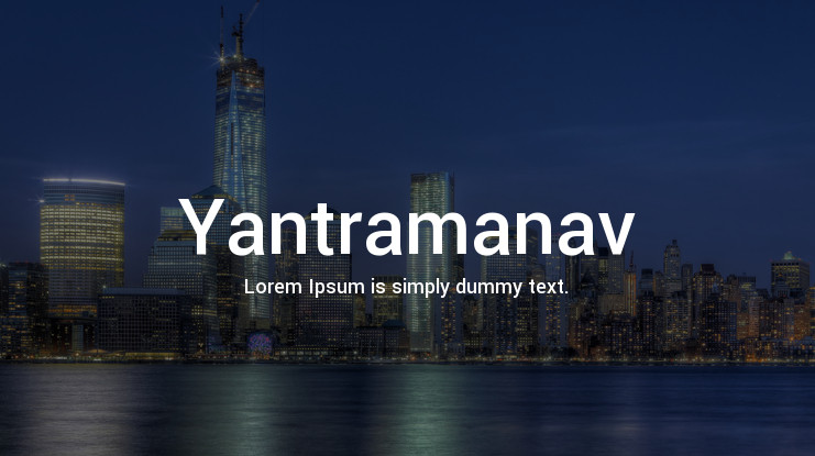 Пример шрифта Yantramanav #1