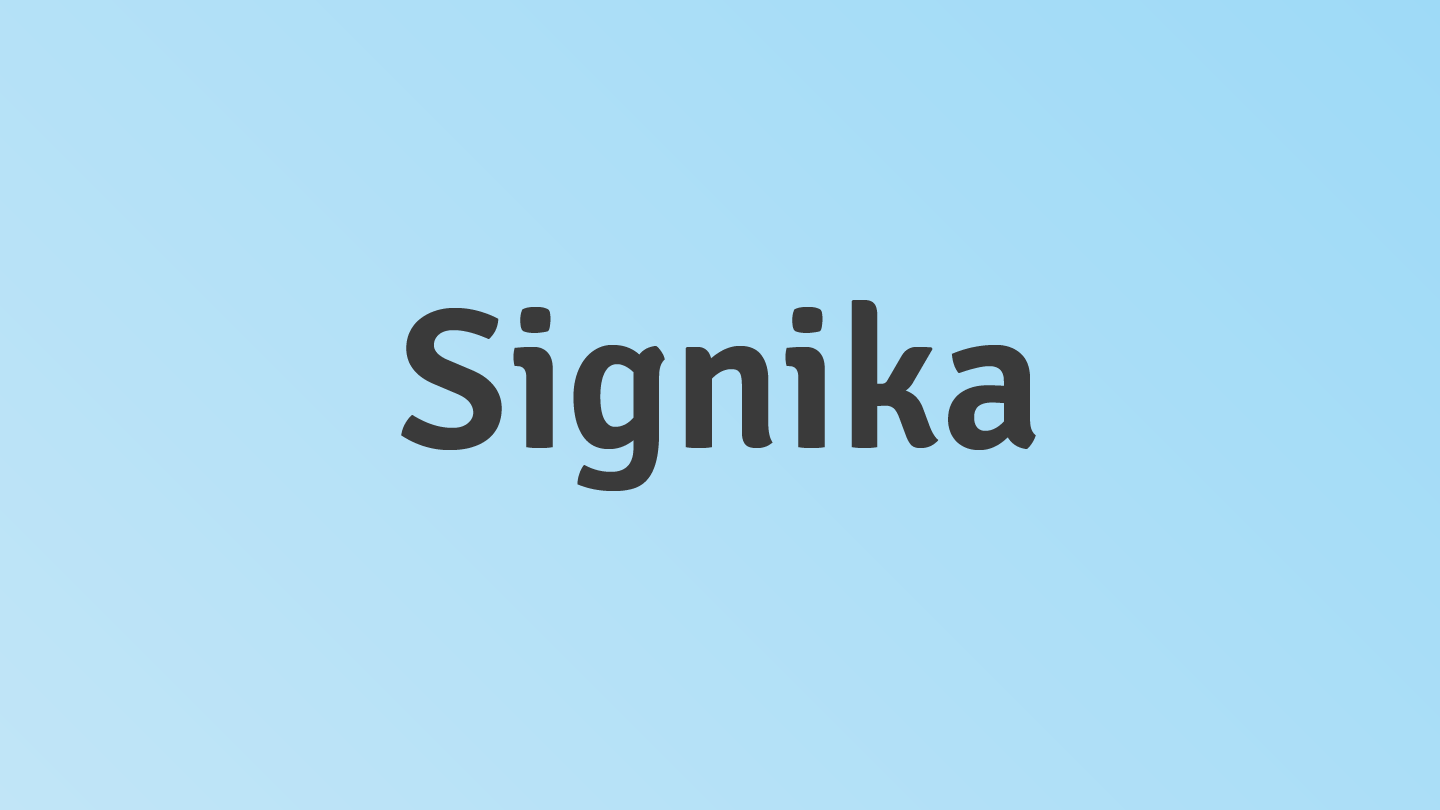 Пример шрифта Signika #1