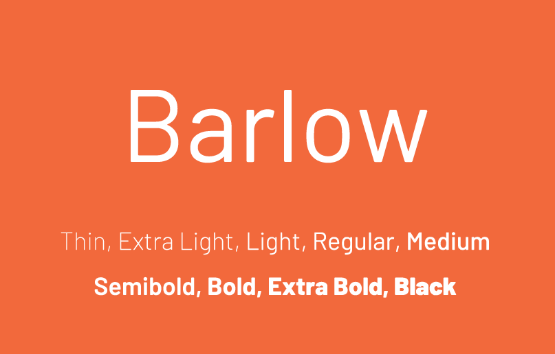Пример шрифта Barlow #1
