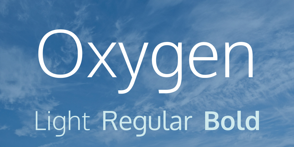 Пример шрифта Oxygen #1