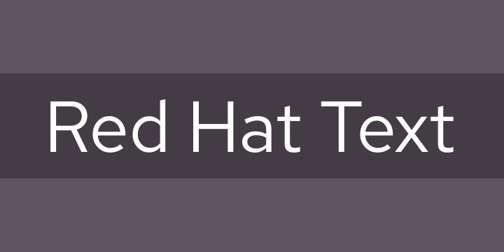 Пример шрифта Red Hat Text #1