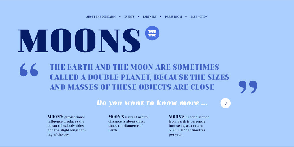 Пример шрифта TT Moons #1