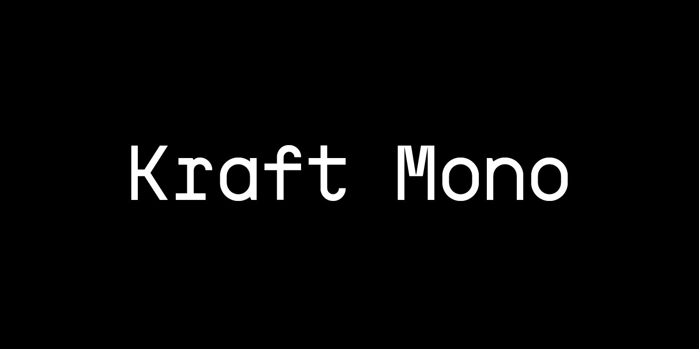 Пример шрифта Kraft Mono #1