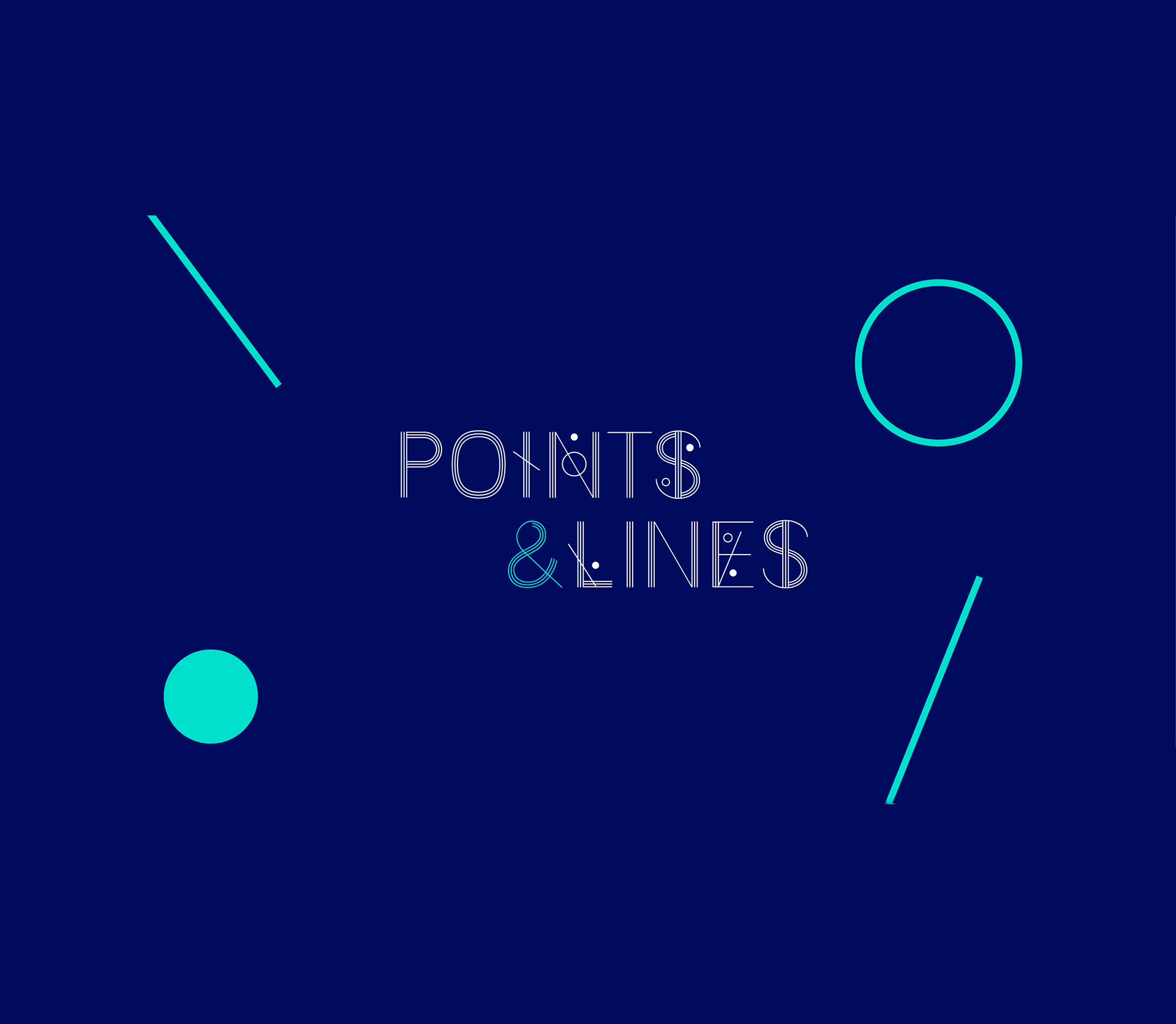 Пример шрифта Points & Lines #1