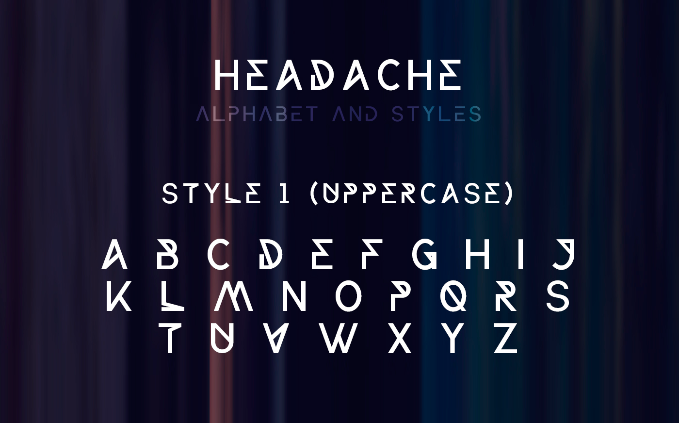 Пример шрифта Headache #4