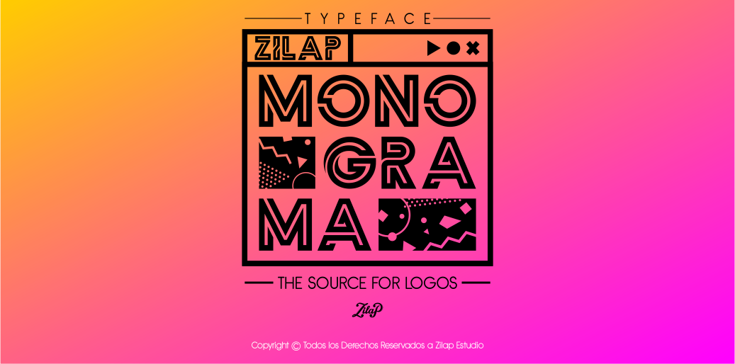 Пример шрифта Zilap Monograma #1