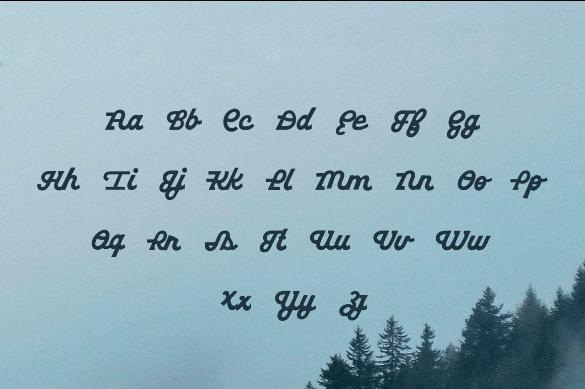 Пример шрифта Gritstone Script #4