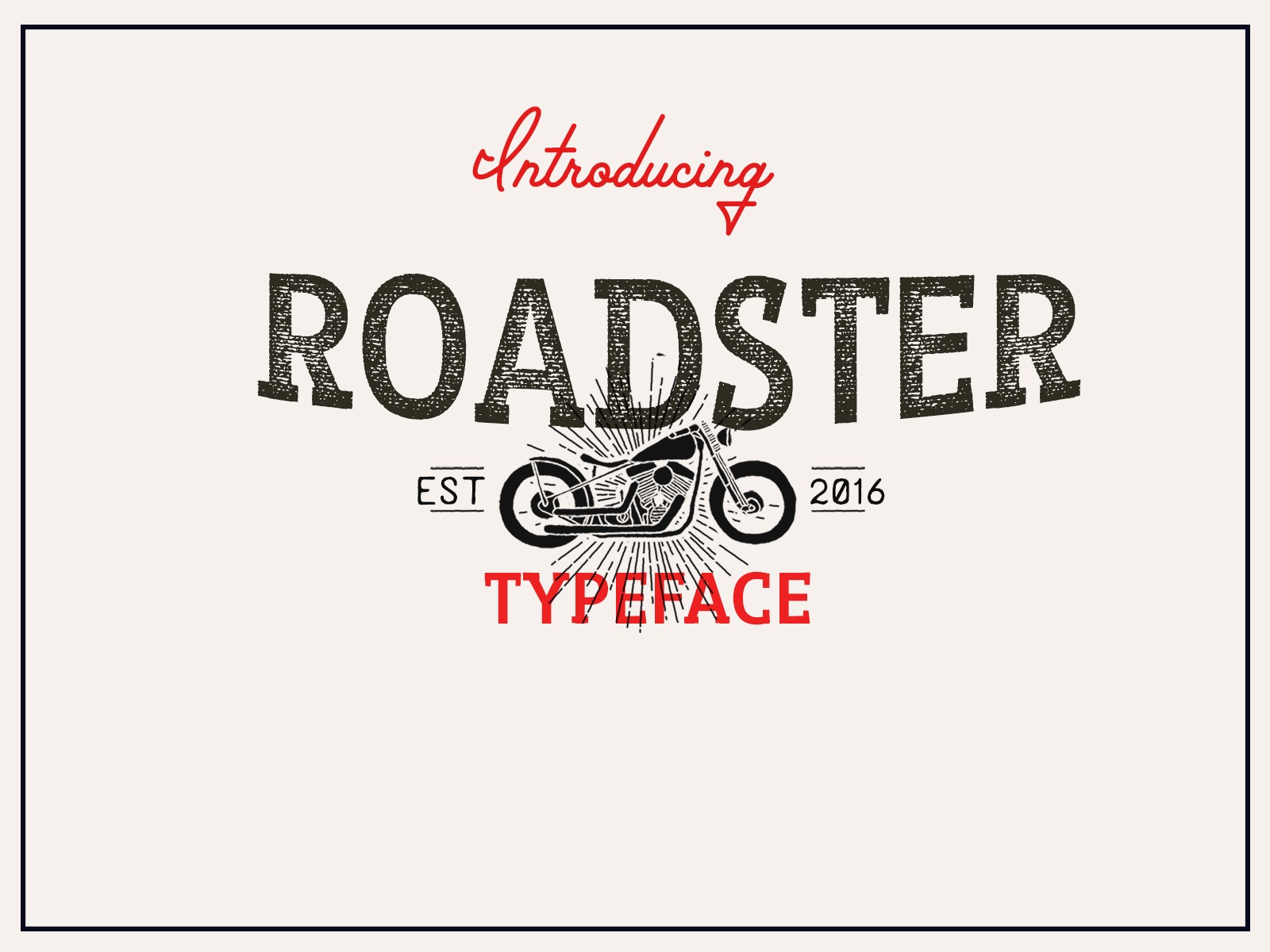 Пример шрифта Roadster #1