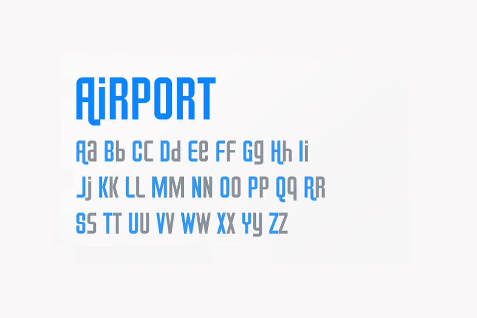 Пример шрифта Airport #5