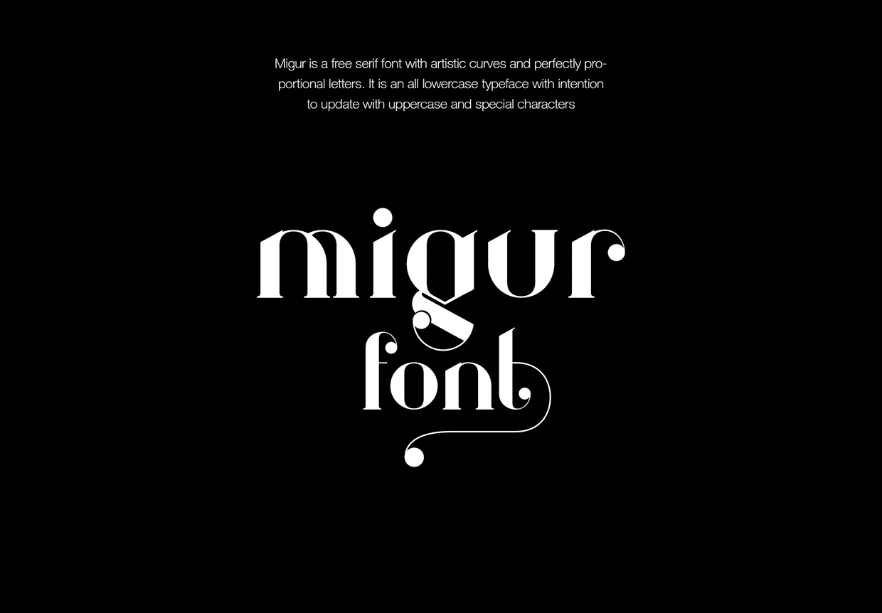 Пример шрифта Migur #1