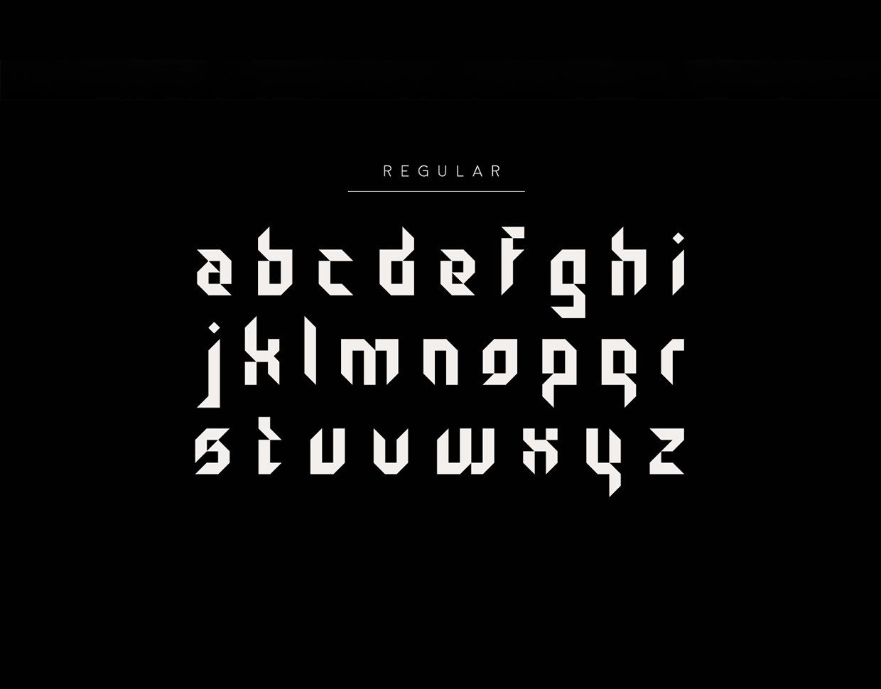 Пример шрифта Gothic Tangram #3
