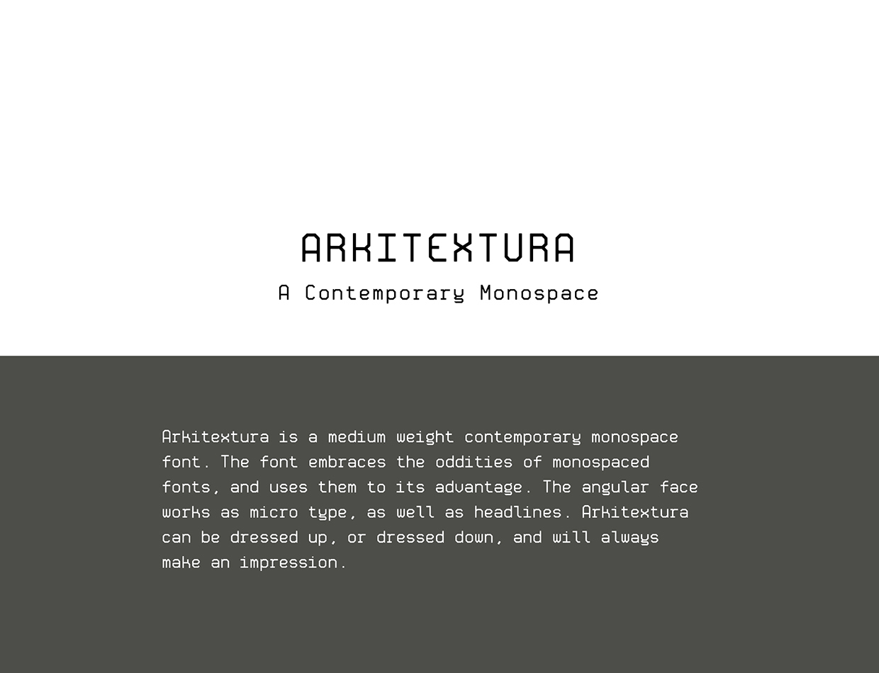 Пример шрифта Arkitextura #1
