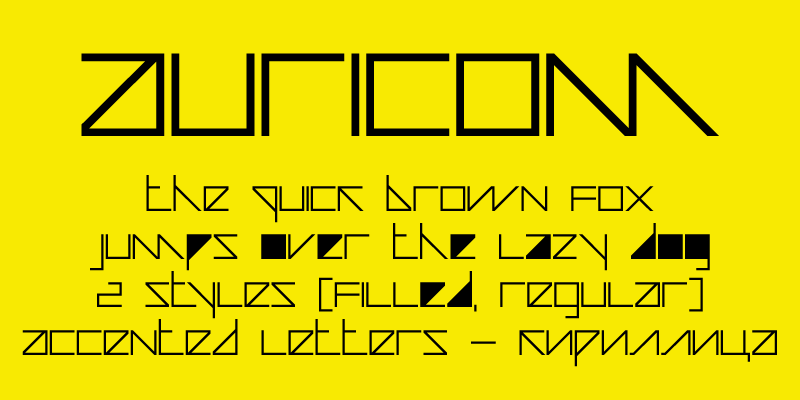 Пример шрифта Auricom #1