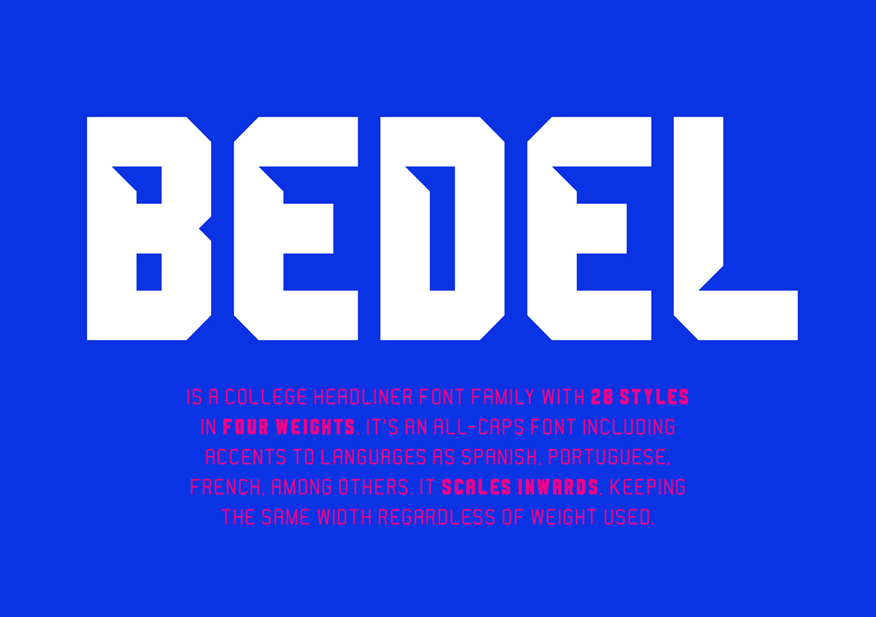 Пример шрифта Bedel #1