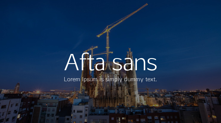 Пример шрифта Afta Sans #1