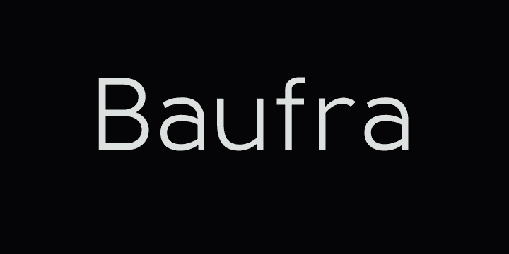 Пример шрифта Baufra #1
