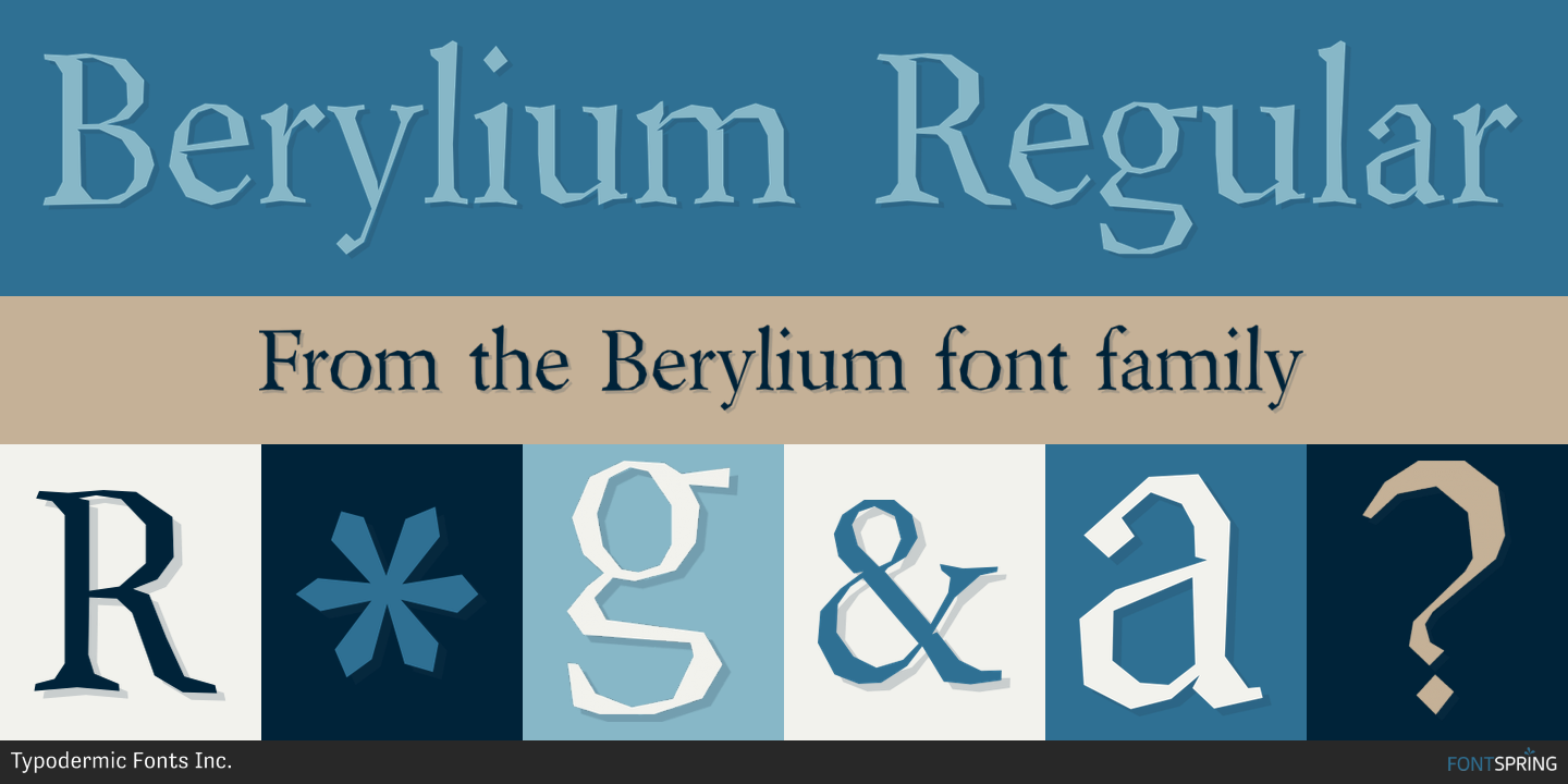 Пример шрифта Berylium #2