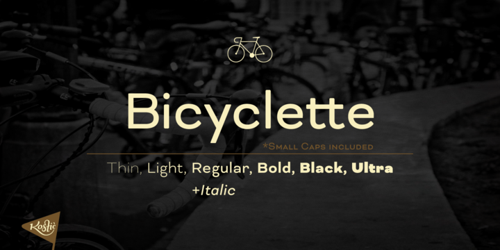 Пример шрифта Bicyclette #1