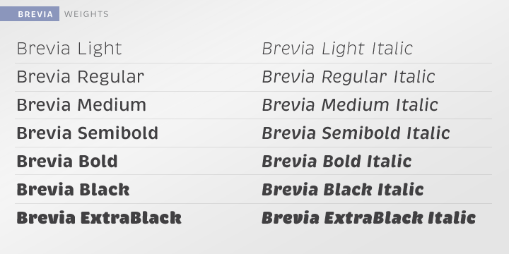 Пример шрифта Brevia #2