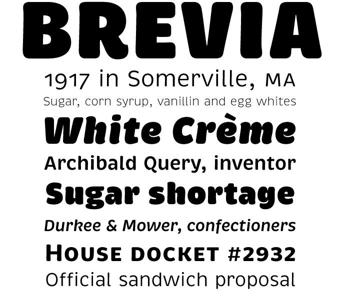 Пример шрифта Brevia #1