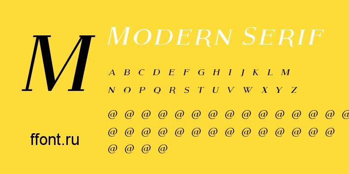 Пример шрифта Modern Serif #1