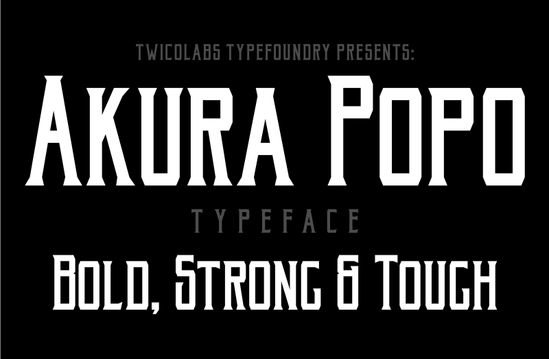 Пример шрифта Akura Popo #1