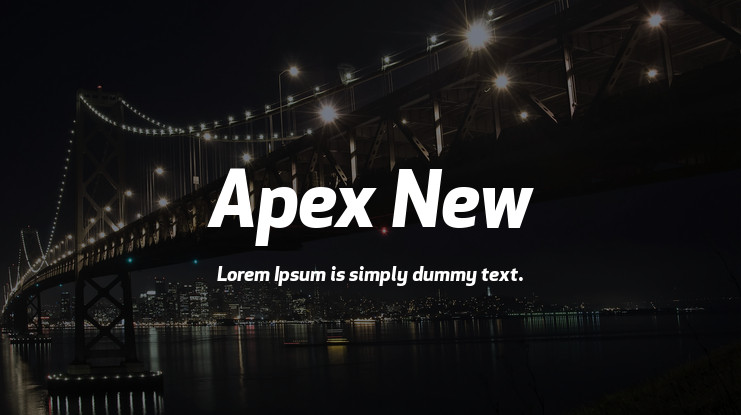 Пример шрифта Apex New #1