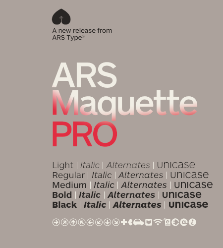 Пример шрифта ARS Maquette Pro #1