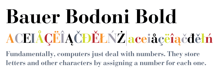 Пример шрифта Bauer Bodoni Std #1