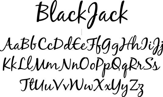 Пример шрифта Black Jack #2
