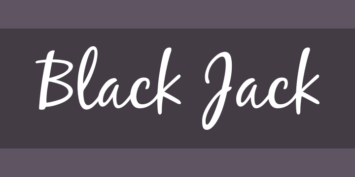 Пример шрифта Black Jack #1
