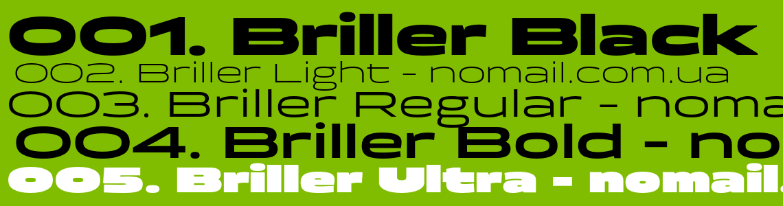 Пример шрифта Briller #2