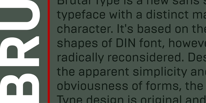 Пример шрифта Brutal Type #4