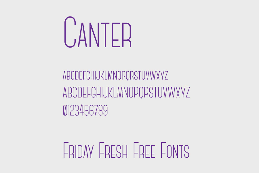 Пример шрифта Canter #1