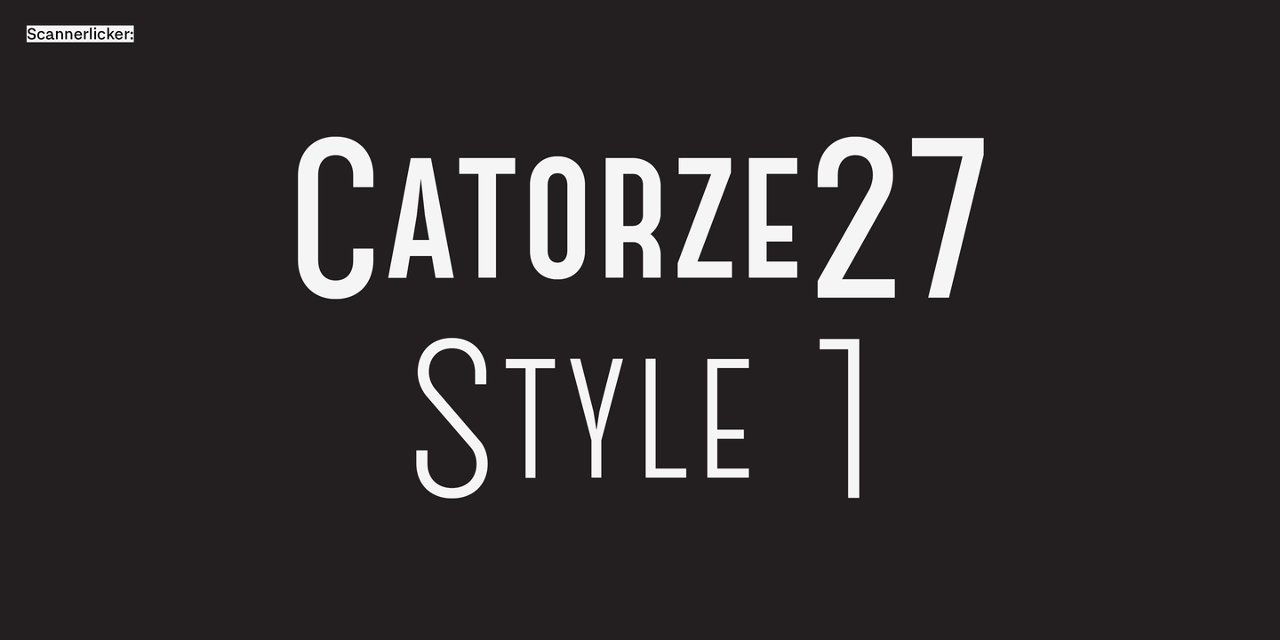 Пример шрифта Catorze27 Style1 #1