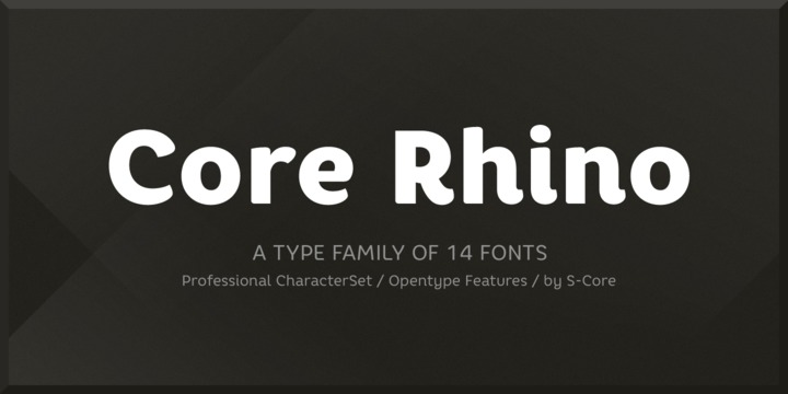 Пример шрифта Core Rhino #1