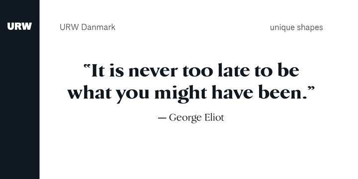 Пример шрифта Danmark #2