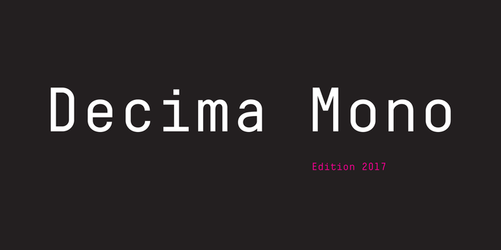 Пример шрифта Decima Mono X #1