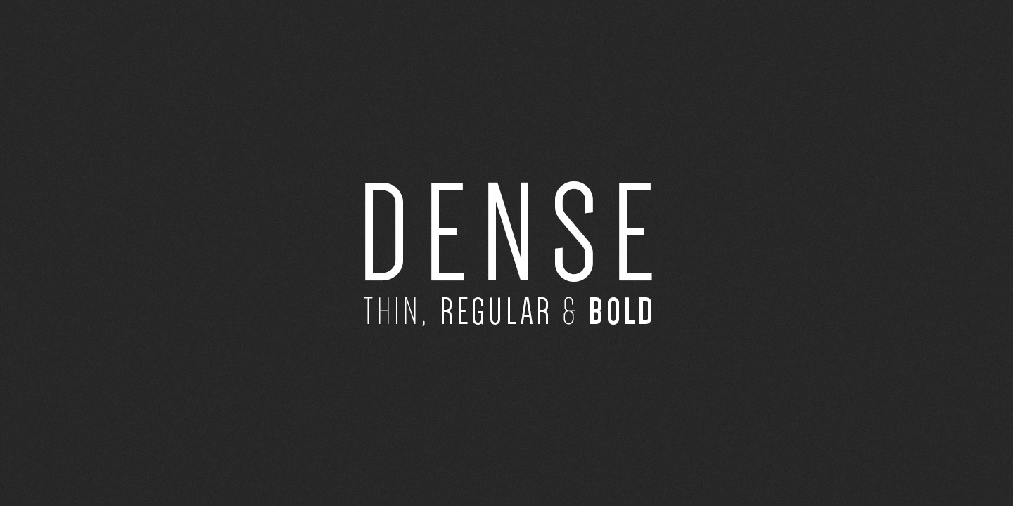 Пример шрифта Dense #1