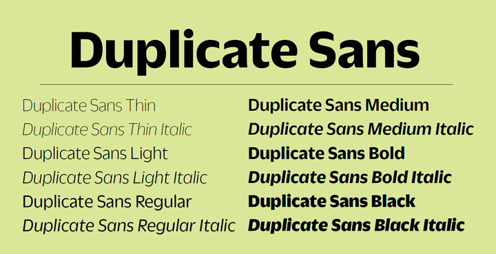 Пример шрифта Duplicate Sans #1