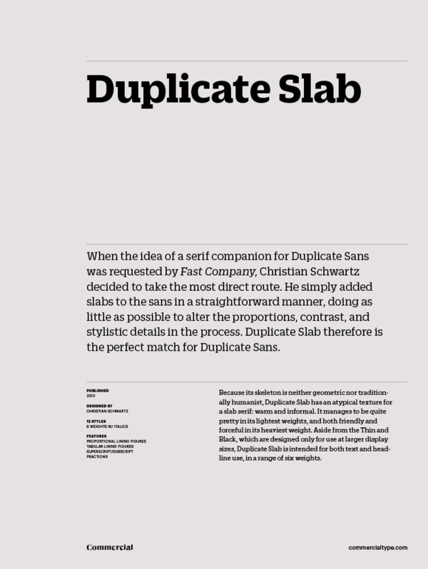Пример шрифта Duplicate Slab #1