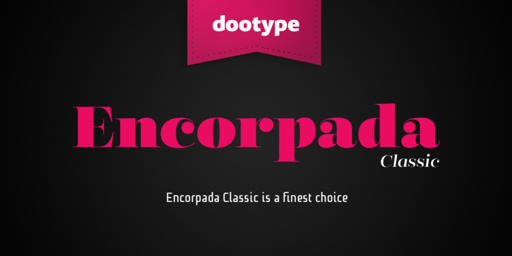 Пример шрифта Encorpada Classic #1
