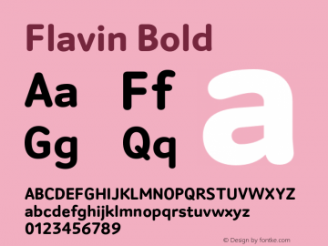 Пример шрифта Flavin #1
