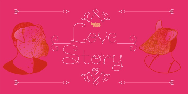 Пример шрифта Love Story #1