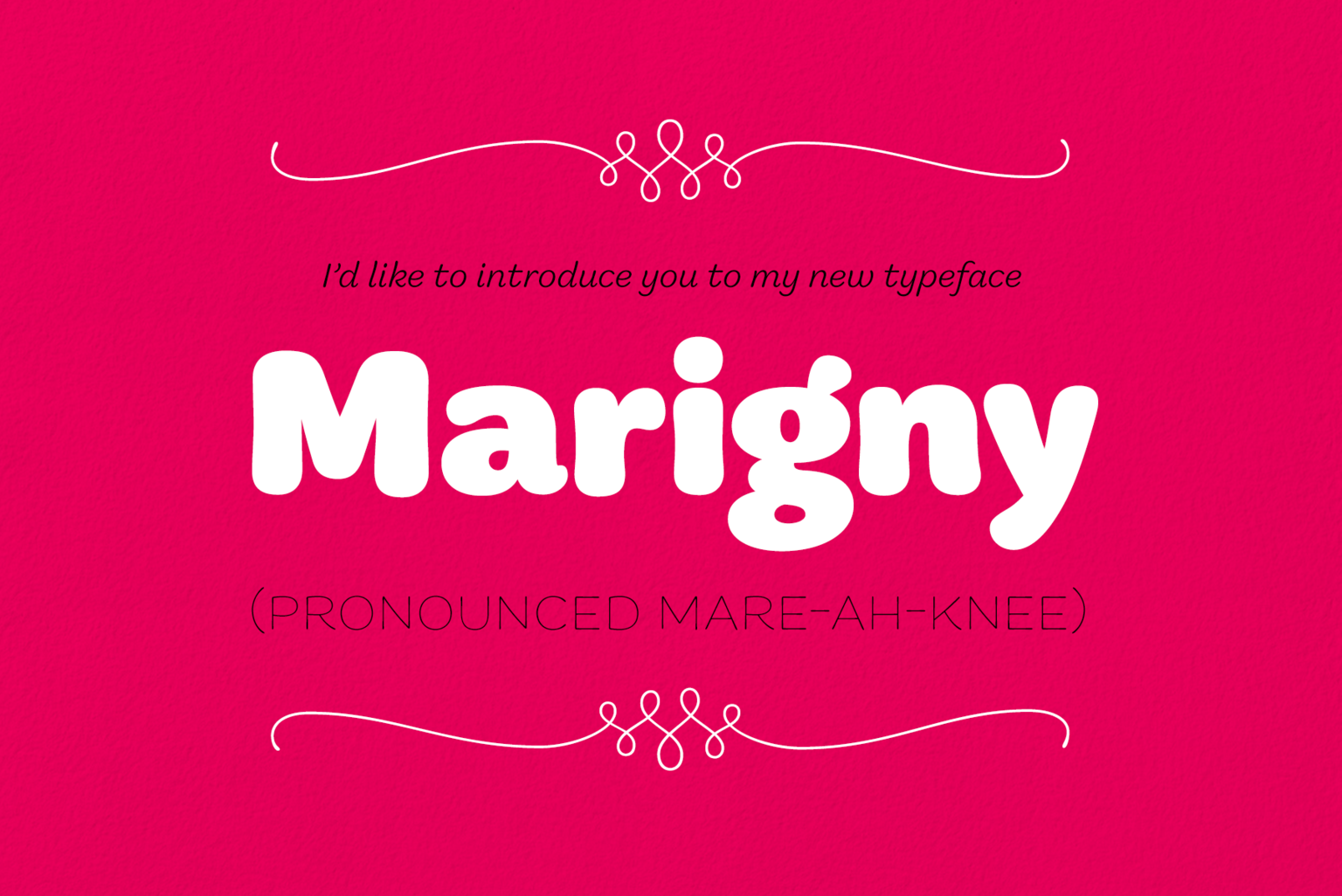 Пример шрифта Marigny #3