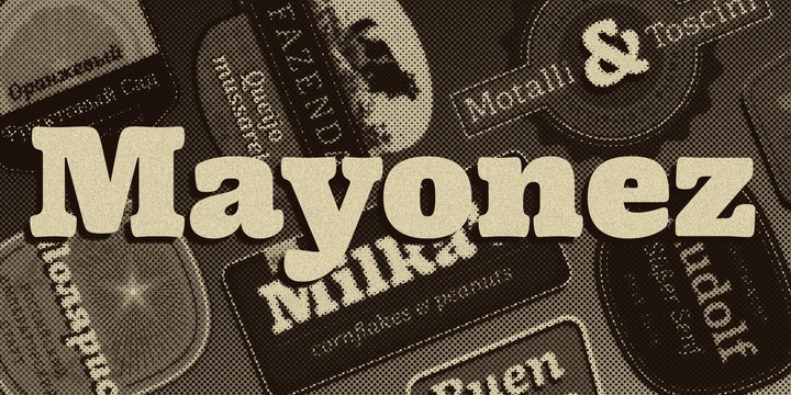 Пример шрифта Mayonez #1